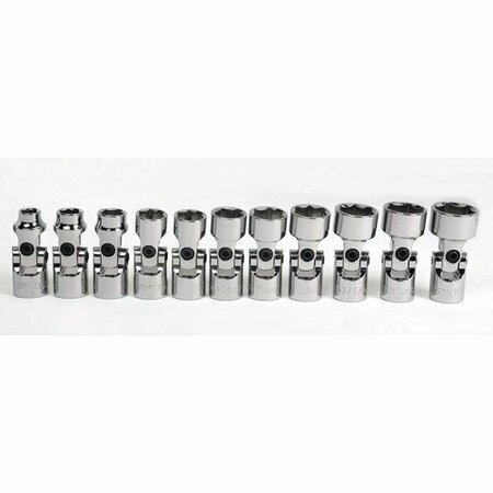 WILLIAMS Socket Set, 11 Pieces, 3/8 Inch Dr, Universal, 3/8 Inch Size JHW31939